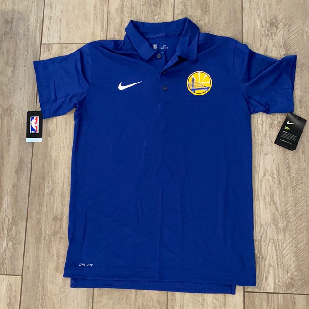 NWT nike dri-fit golden state warriors golf polo